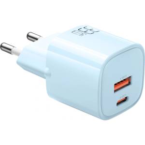 Xmart Бързо Зарядно устройство Xmart Nano Series 1 x Type-C и 1 x USB, GaN, 33W, Бледосиньо (21138)