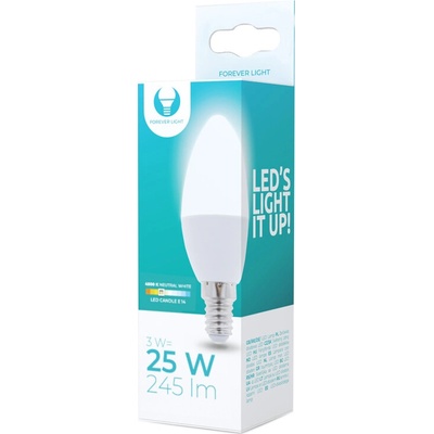 Forever Led žárovka E14 3W 4500K svíčka