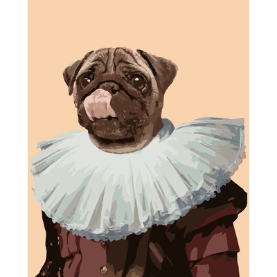 ZUTY Malování podle čísel KRÁLOVSKÝ PES MOPS 40 x 50 cm