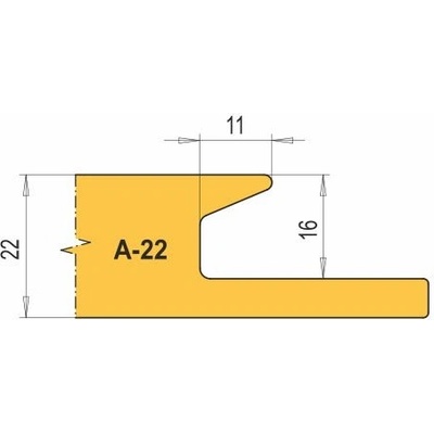 VBD pro frézu na nábytkové úchytky A22-SF (1 ks)