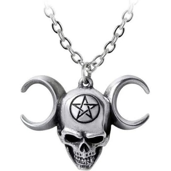 Image 1 of Alchemy gothic Колие с висулка ALCHEMY GOTHIC - Triunity Skull - Pewter - P903