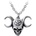 Alchemy gothic Колие с висулка ALCHEMY GOTHIC - Triunity Skull - Pewter - P903