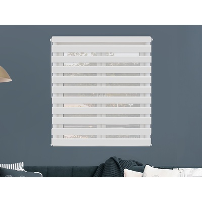 FEXI Roleta Den a noc, Blackout Bílá, A 3500e 150 x 80 cm, Levá - Bílá