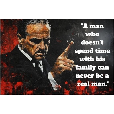 Obraz The Godfather na plátne | Personalizovaný citát Papilora - 90x60 cm