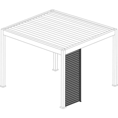 ROJAPLAST Horizontální panel k zastínění pro bioklimatické pergoly, více velikostí na výběr Rozměr: 1 m – Zboží Mobilmania