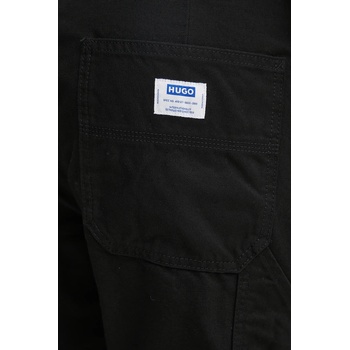 HUGO Blue Памучен панталон Hugo Blue мъжки в черно със стандартна кройка 50546746 (50546746)