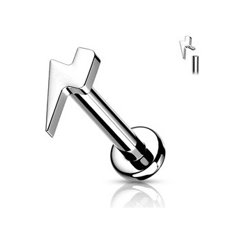 Šperky4U piercing do brady labreta titan blesk TIT1102-1208
