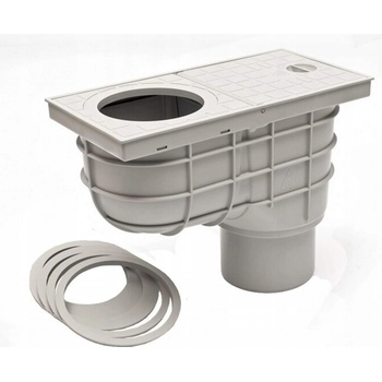 Chuděj Kanalizačná vpusť spodná D110 šedá