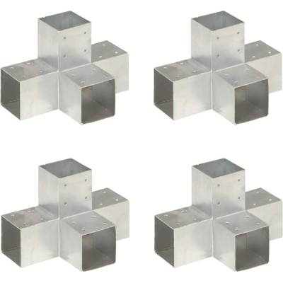 Spojka ke sloupku ve tvaru X, 4 ks, 91x91 mm