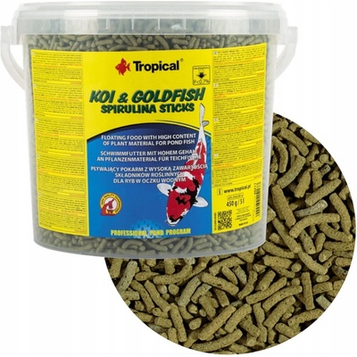 Tropical Pond Koi-Goldfish Spirulina sticks 21 l, 1,6 kg