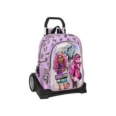 Monster High Училищна чанта с колелца Monster High Best boos Люляк 33 x 42 x 14 cm