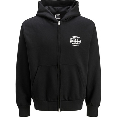 JACK & JONES Суичър Jack and Jones Men's Zip Hoodie - Black