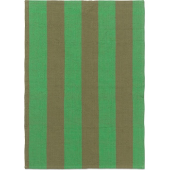 Ferm Living Малка кухненска кърпа Hale раирана зелена (1104265372)