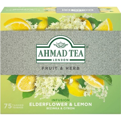 Ahmad Tea Elderflower & Lemon ovocno bylinný čaj 75 x 1,8 g