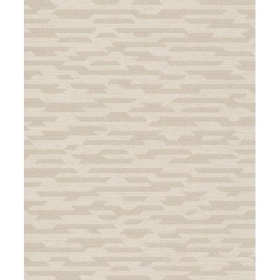 Grandeco BZ3215 Béžová geometrická vliesová tapeta na stenu, rozmery 0,53 x 10,05 m