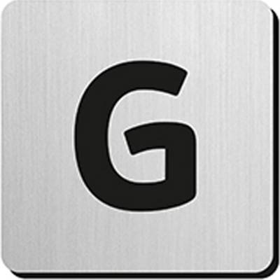 JNF - PIKTOGRAM PÍSMENO "G" - IN.34.300 - 75 mm - nalepovacie NEM - nerez matná | MP-KOVANIA.sk