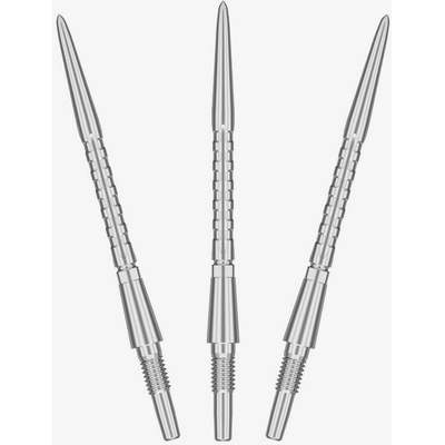 steel šípky Target Swiss Storm Surge strieborné, 35mm - 3ks
