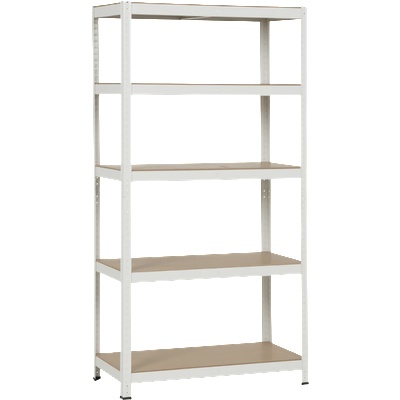 Carmen Метален стелаж cr-1016 - 180х90х45 см, до 250 кг на рафт - бял (b3580556)