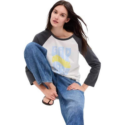 GAP Logo Capsule tmavě šedá bílá