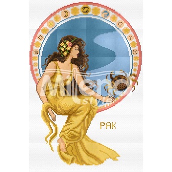 Milena Style Зодия Рак - гоблен със схема конци Ariadna Кръстат бод