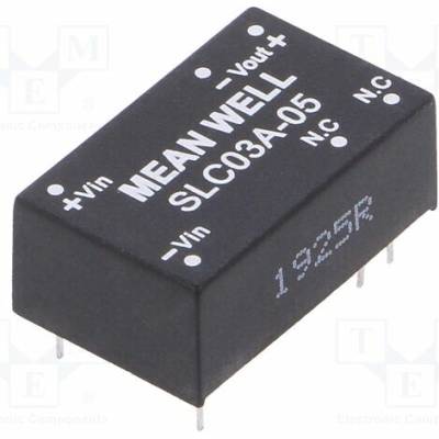 MEAN WELL SLC03A-05 Měnič: DC/DC; 3W; Uvst: 9÷18VDC; Uvýst: 5VDC; Ivýst: 600mA; DIP16; THT