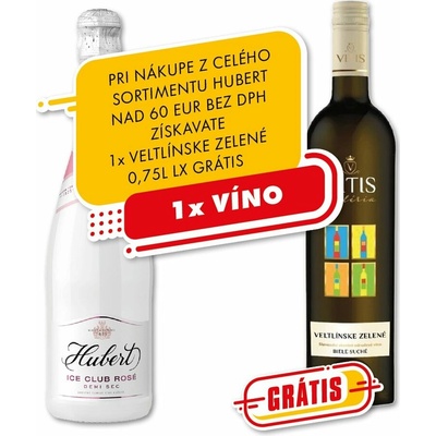 Hubert Ice Club Rosé Demi Sec 11,5% polosuchý 0,75 L