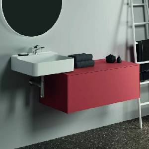 Ideal Standard Atelier Conca червено-оранжев матов стенен шкаф с 1 чекмедже с плот 100 см (T4313Y3)