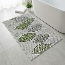 Aquamat 573D velké listy zelené na šedé metráž 65cm