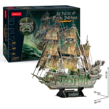 CubicFun 3D puzzle Svítící Plachetnice Bludný Holanďan 360 ks