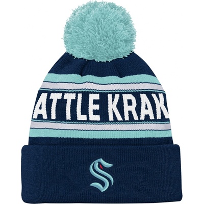 Outerstuff Dětská Zimní Čepice Seattle Kraken Jacquard Cuffed Knit With Pom