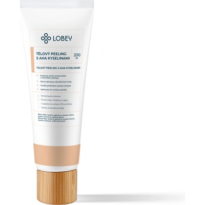 LOBEY Tělový peeling s AHA kyselinami 200 ml – Zboží Dáma