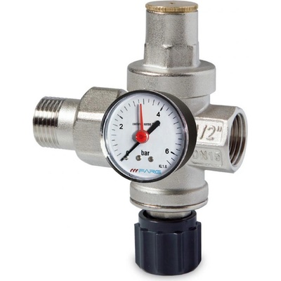 F.A.R.G. 403M 1/2" Automatický dopouštěcí ventil uzavřených okruhů PN15 Tmax 80°C s manometrem 574032 – Hledejceny.cz