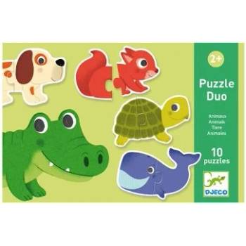 DJECO - Комплект двойни пъзели - Животни (DJ08147)