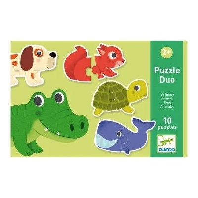 DJECO - Комплект двойни пъзели - Животни (DJ08147)