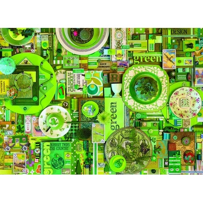 Cobble Hill - Puzzle The Rainbow Collection: Green - 1 000 piese