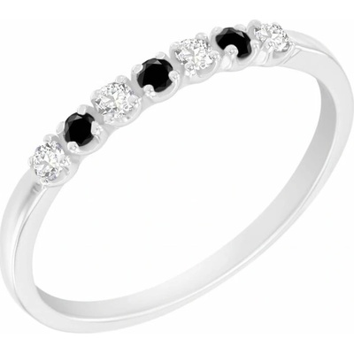 Eppi Eternity prsteň s čiernymi a bielymi diamantmi Alexis R34716