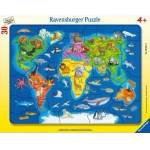 Ravensburger Puzzle 30 Animal World Map