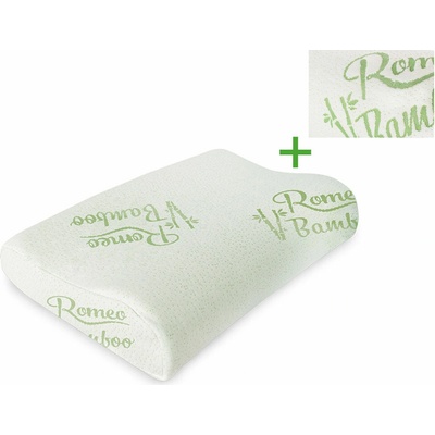 Romeo Anatomický vankúš MEMORY BAMBOO 48x30 + náhradná obliečka BAMBOO