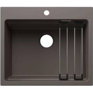 BLANCO Etagon 6 - Мивка от Silgranit, 60x51 см, с аксесоари, сиво „вулкан 527747 (527747) Мивка за вграждане