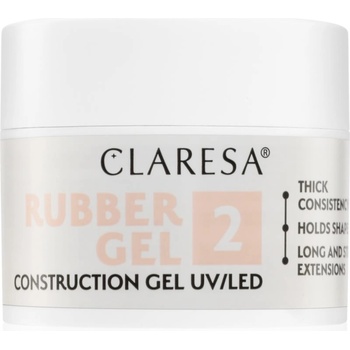 Claresa Rubber Gel Construction Gel UV/LED гел-лак за удължаване на ноктите цвят 2 12 гр