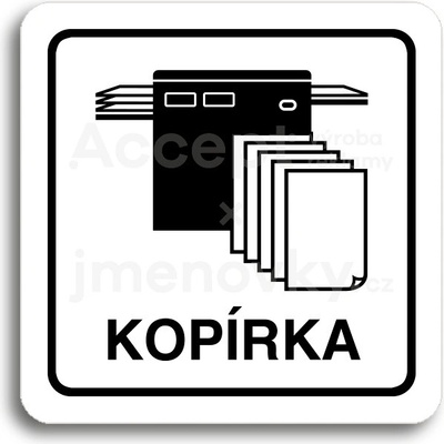 ACCEPT Piktogram kopírka - bílá tabulka - černý tisk