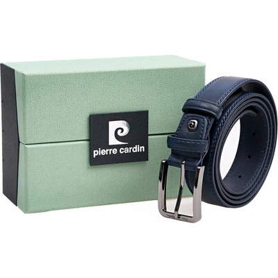 Pierre Cardin pánský kožený opasek Modrá 2508-GG33-BLU