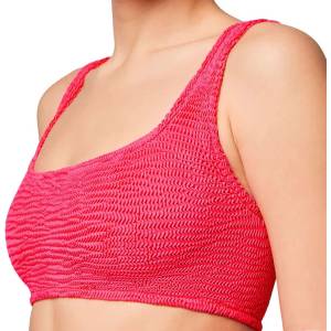 SUNDEK Bra in embossed fabric bikini top - Pink (Pitaya)