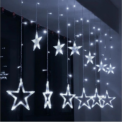 BRILAGI Brilagi LED Vianočný záves 77xLED 3xAA USB 1,8m studená biela BG0382