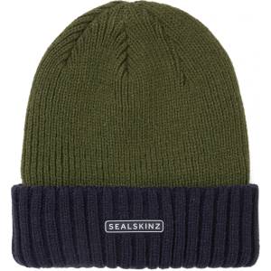 Sealskinz Зимна шапка (beanie) Sealskinz Bacton Beanie - Olive / Navy - размер S/M (904-0847-0211)