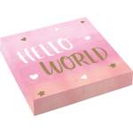 Amscan Салфетки Hello World - розови 33 х 33 см