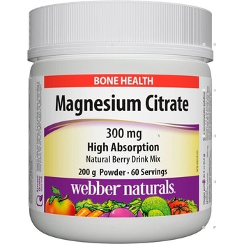 Webber Naturals Магнезий (цитрат) High Absorption 300 mg 200 g прах | Webber Naturals (3169 WN)