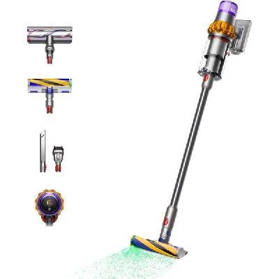 Dyson V15 Detect Absolute 2023, vysávač, 14 cyklónov, 240 AW, filtrácia celého prístroja, výdrž až 6