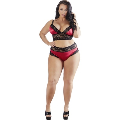 Cottelli Collection Plus Bra Set black/red