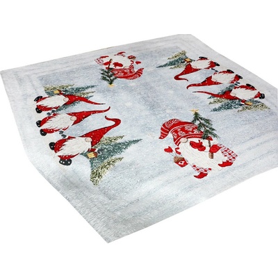Mondo Vánoční Gobelínový žinylkový ubrus Merry Christmas Chenille IT044 90x90cm